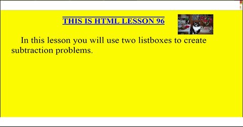 HTML Lesson 96
