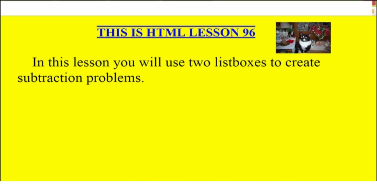 HTML Lesson 96