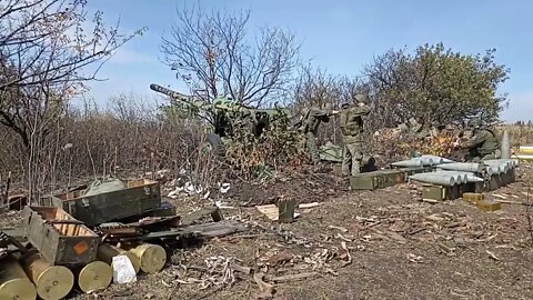 152 mm shells from the Kuban artillerymen