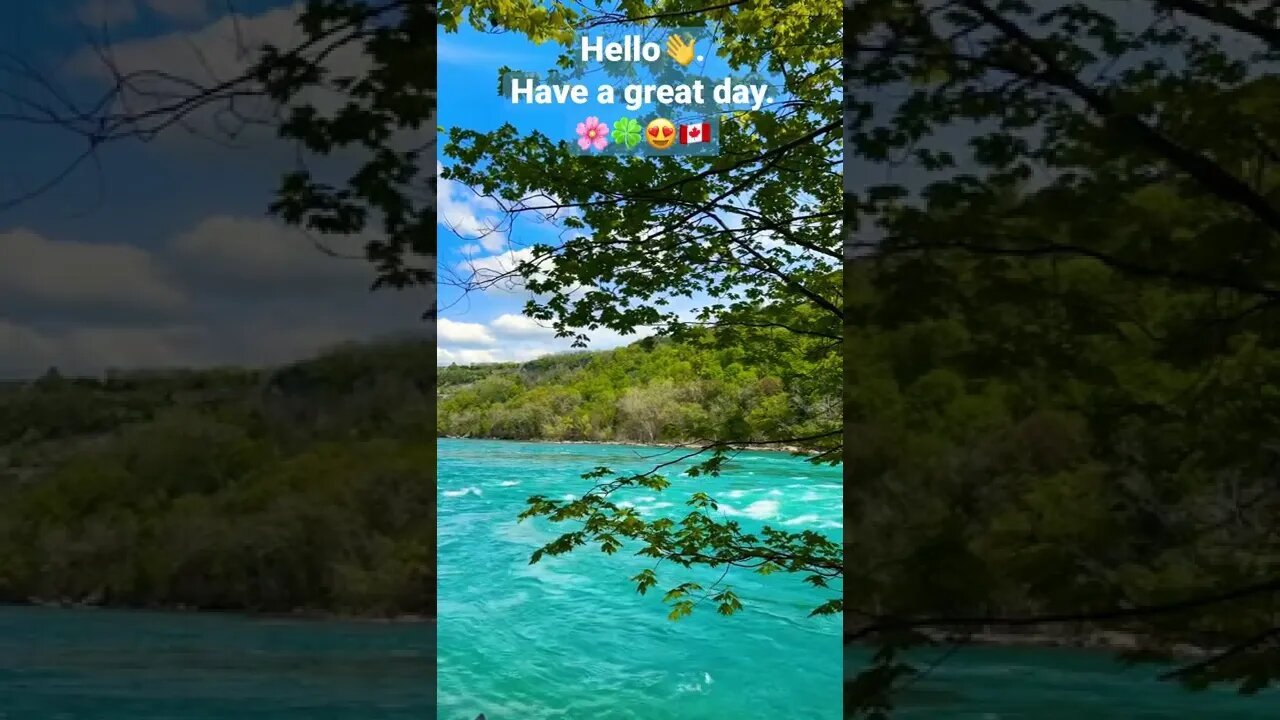 Niagara River Water Sound 🌸🍀😍🇨🇦 | Greetings | Uplifting shorts | Journal