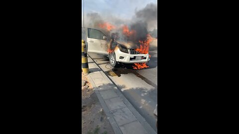 Vehicle burning