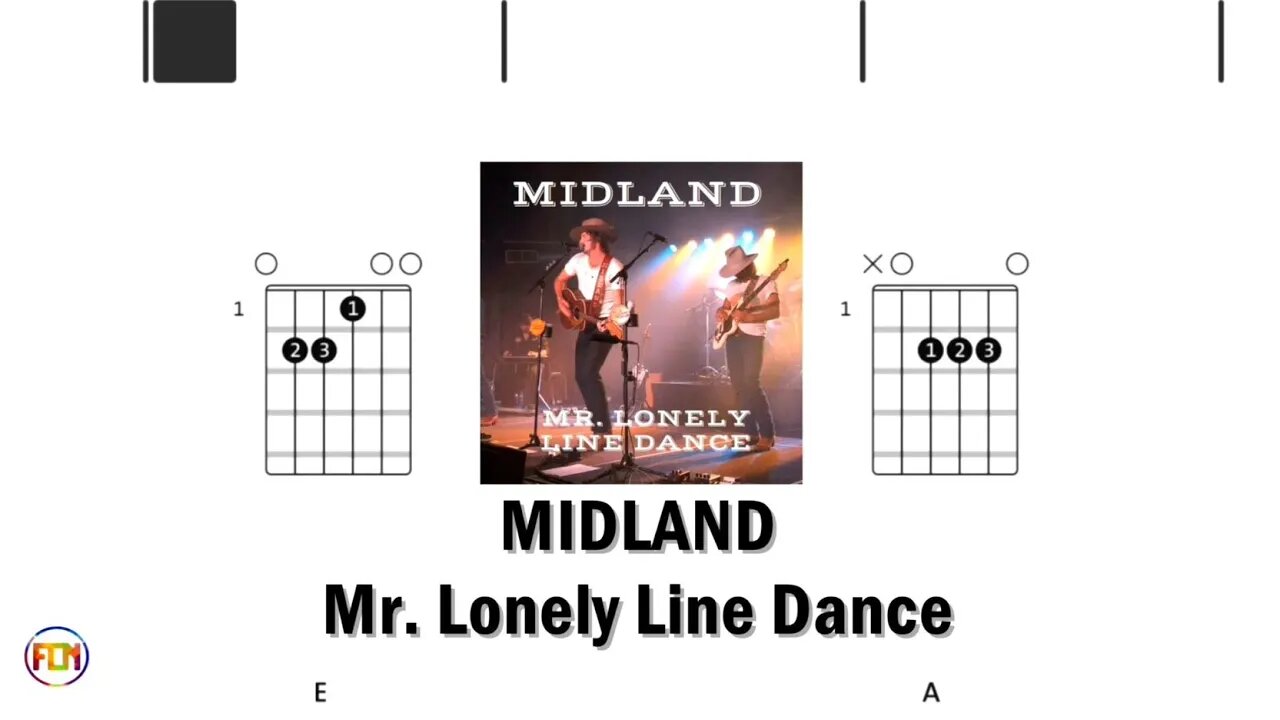 MIDLAND Mr Lonely Line Dance - (Chords & Lyrics like a Karaoke) HD