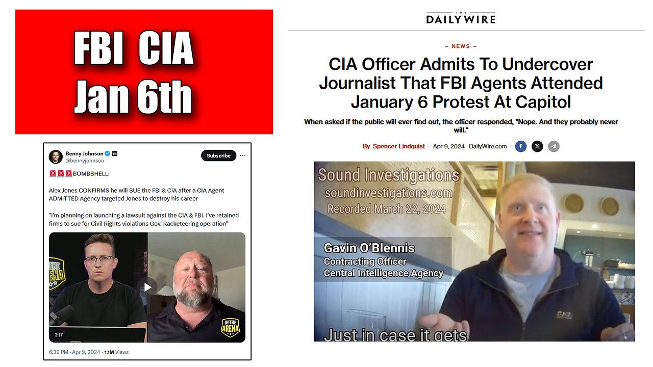 CIA Agent Admits To Undercover Journalist That The CIA and FBI Attended Jan 6th