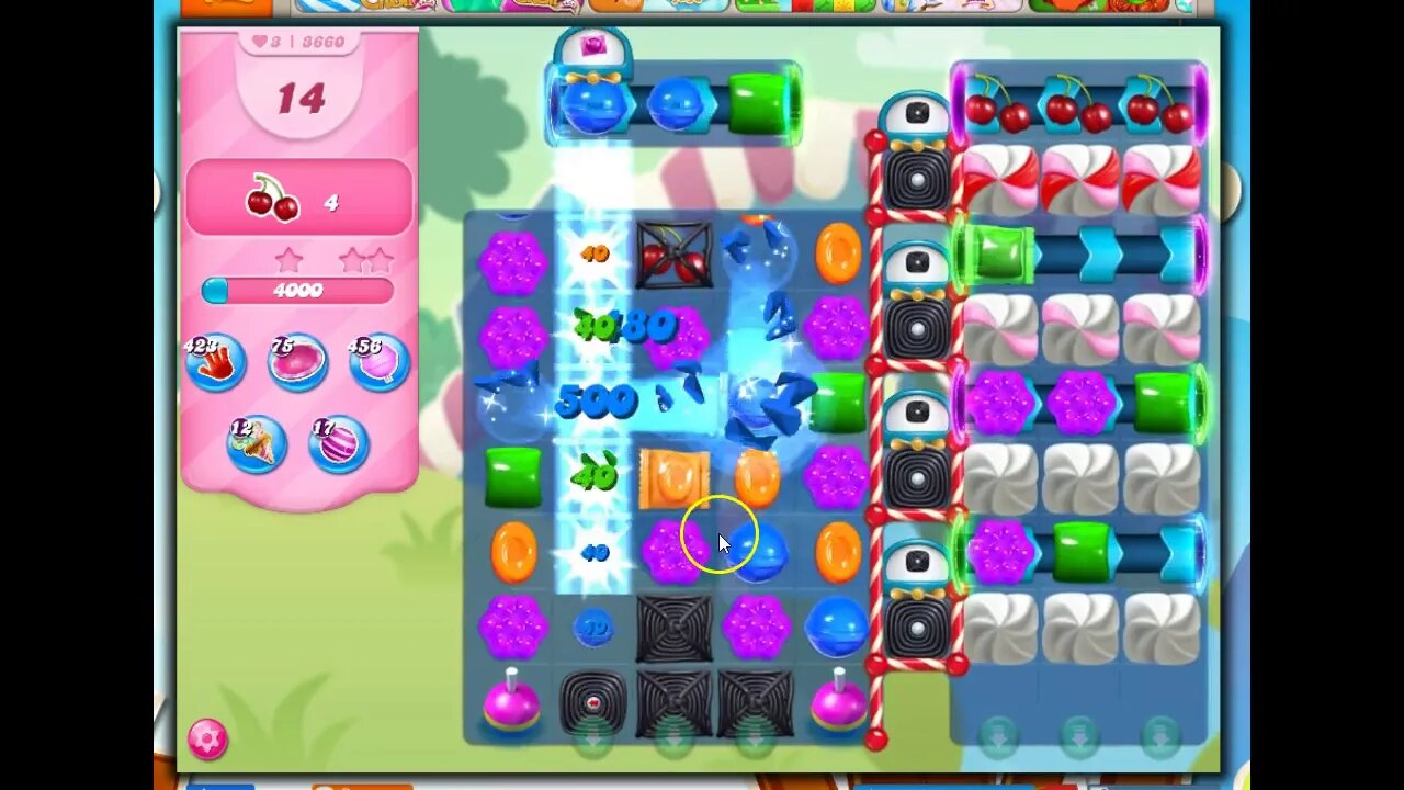 Candy Crush Level 3660 Talkthrough, 18 Moves 0 Boosters