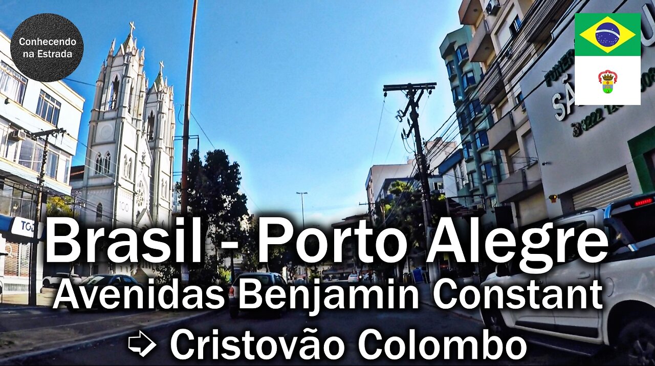 🚗 🌞 Dirigindo por Porto Alegre, avenidas Benjamin Constant ➡️ Cristovão Colombo.