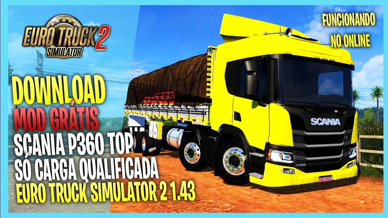 ▶️ETS2 1.43 SCANIA P360 CARREGADA COM CEBOLA - DESTINO FAZENDA RENASCER EURO TRUCK SIMULATOR 2 1.43