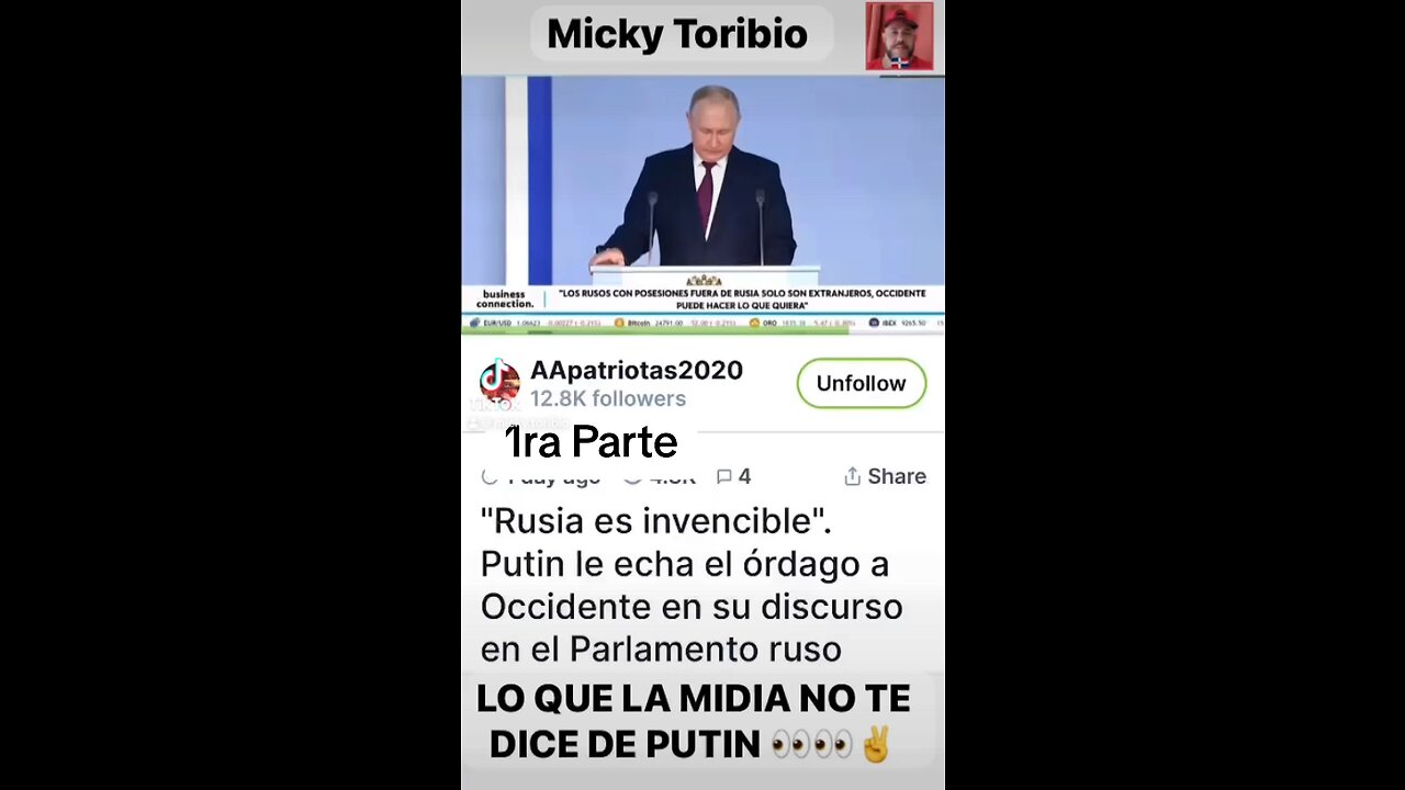 DISCURSO DE PUTIN PRIMERA PARTE