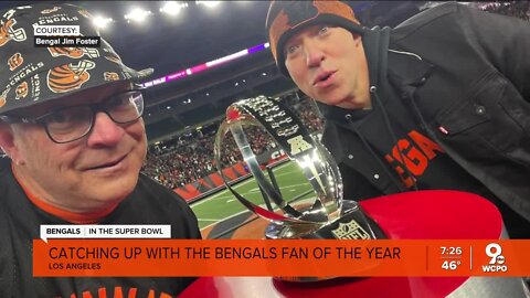 The Bengals fan of the year is in Los Angeles and is planning a huge party
