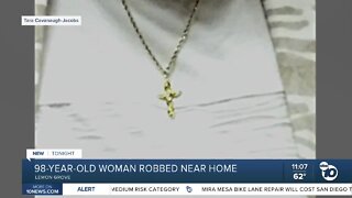 98-year-old Lemon Grove woman & her family say she was robbed near hear home.