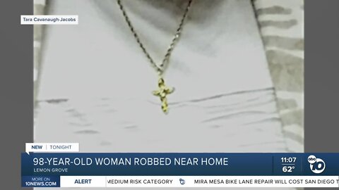 98-year-old Lemon Grove woman & her family say she was robbed near hear home.
