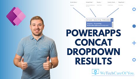 PowerApps 2 ways to populate dropdown / combobox with multiple fields concatenated from SharePoint