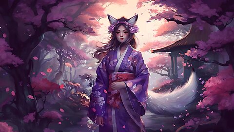Relaxing Japanese Music | Peaceful Bird Sounds | Kitsune Forest Ambience