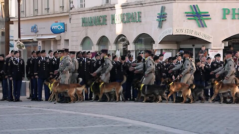 BROLL - Tomb of the Unknown Soldier centennial ceremony in Châlons-en-Champagne, France