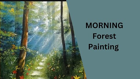 Morning Forest Painting / Acrylic Painting for Beginners