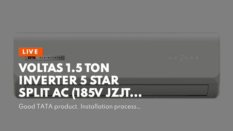 Voltas 1.5 Ton Inverter 5 Star Split AC (185V JZJT, R-32, White)