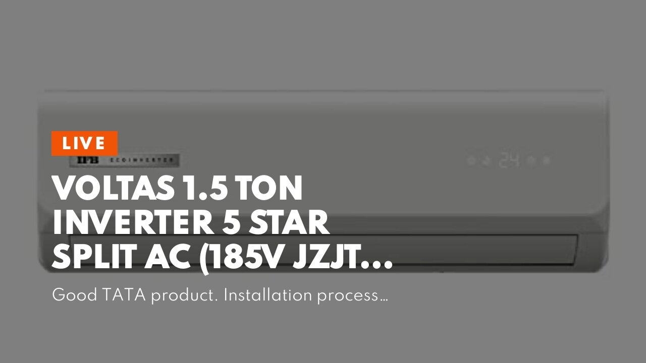 Voltas 1.5 Ton Inverter 5 Star Split AC (185V JZJT, R-32, White)