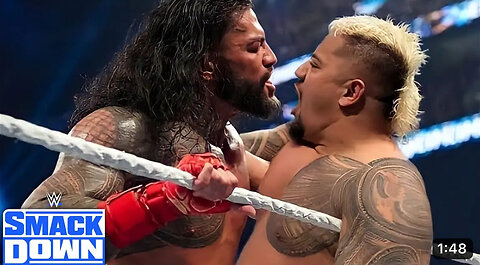 Roman Reign attacks solo sikao after Usos match at smackdowm | WWE