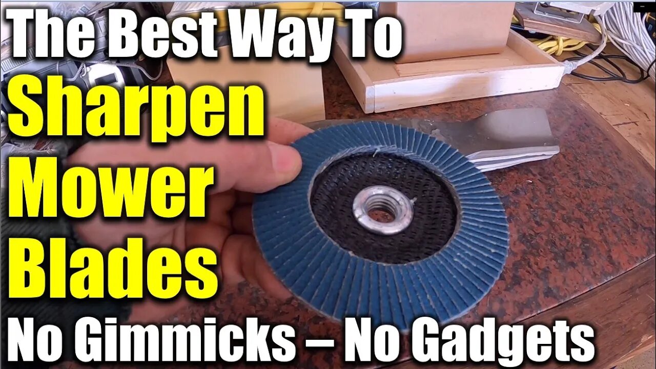 Sharpen Dull Lawn Mower Blades ● Easy Trick For Great Edges with Basic Tools ✅