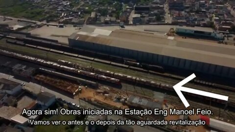 Iniciadas as obras de revitalização e modernização da Estação Eng Manoel Feio em Itaquá.#dronemassa