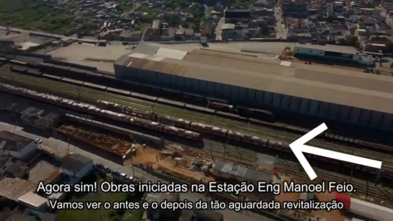 Iniciadas as obras de revitalização e modernização da Estação Eng Manoel Feio em Itaquá.#dronemassa