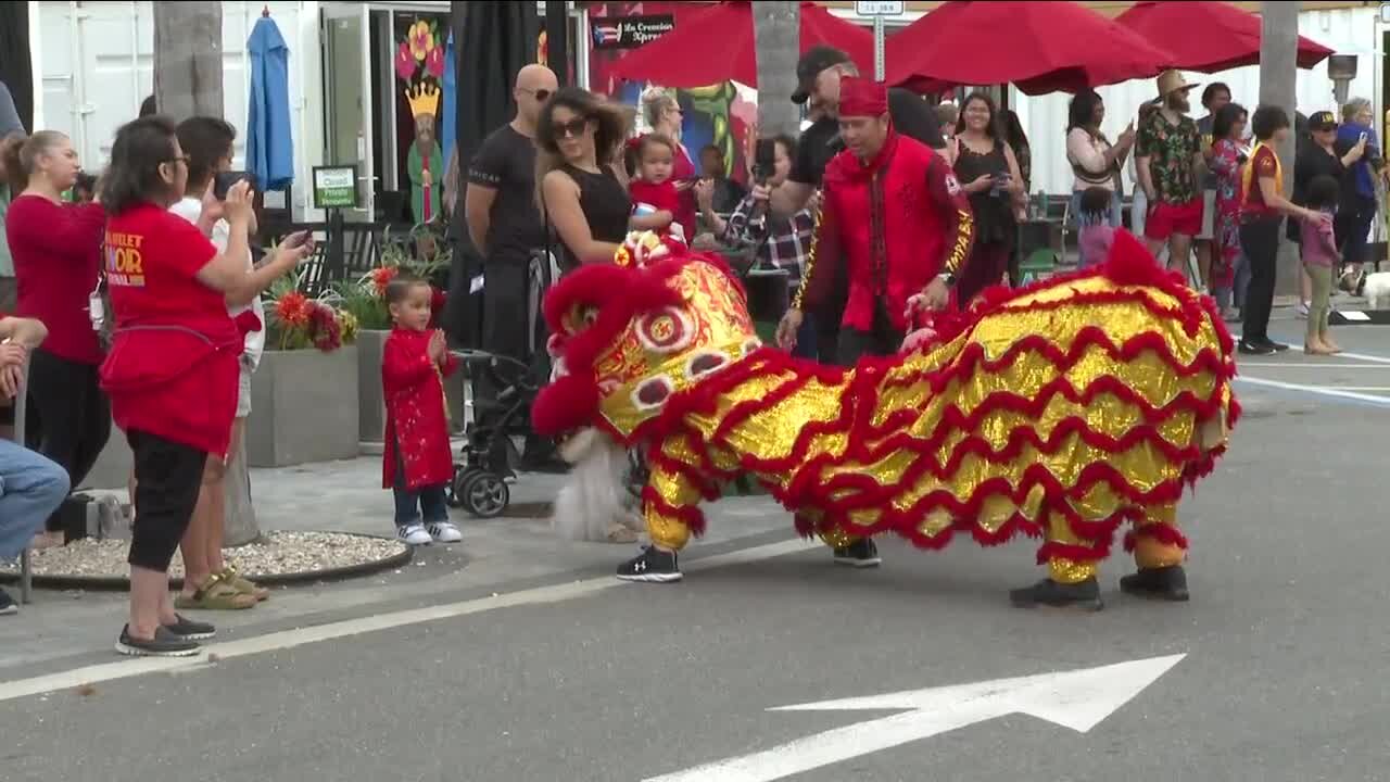 Lunar new year celebration of the year of the rabbit.
