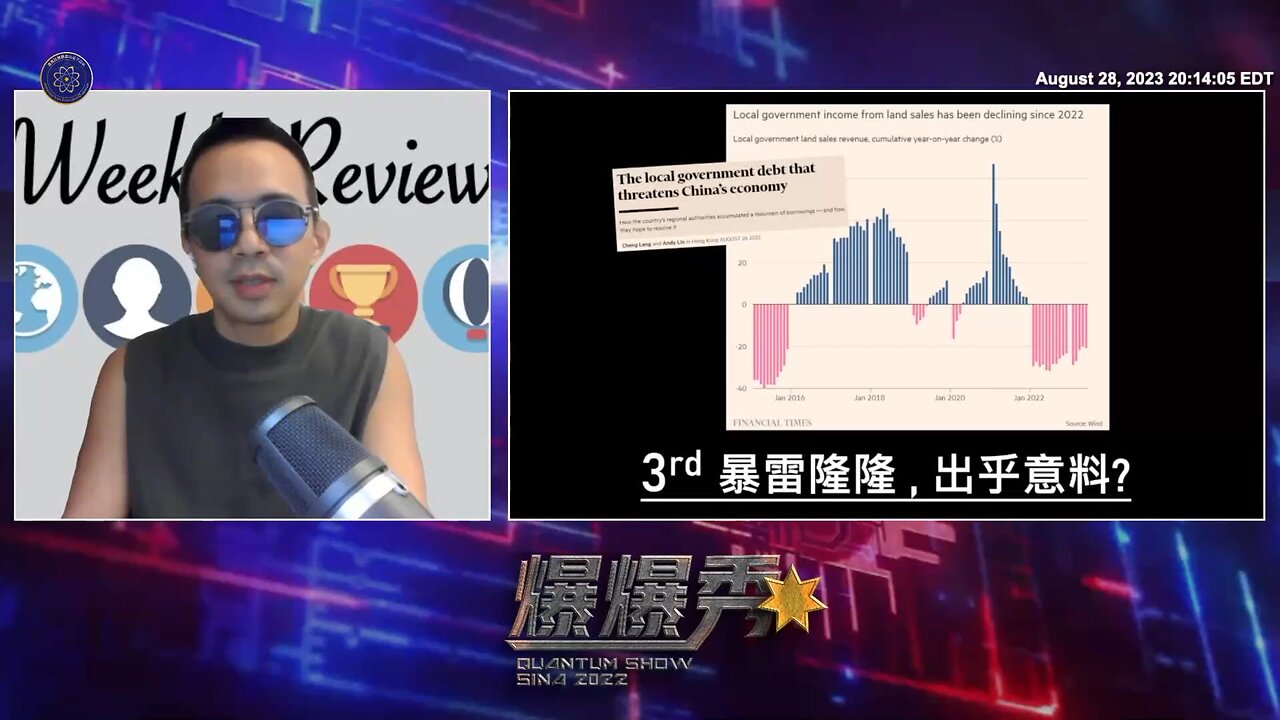 《量子爆爆秀》【第六期】 全面崩盘的中共国西南区：卖地收入全面脆断
