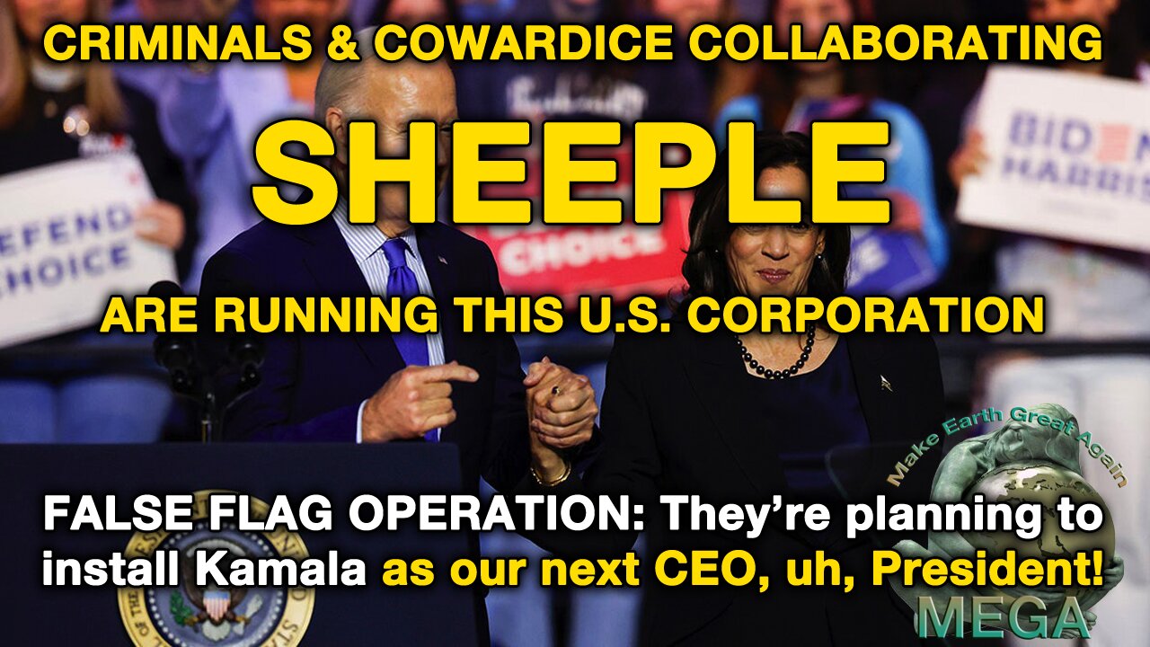 CRIMINALS PARDONING EACH OTHER & COWARDICE COLLABORATING SHEEPLE ARE RUNNING THIS U.S. CORPORATION | FALSE FLAG OPERATION: They’re planning to install Kamala as our next CEO, uh, President!