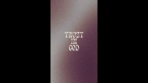 Trust in God