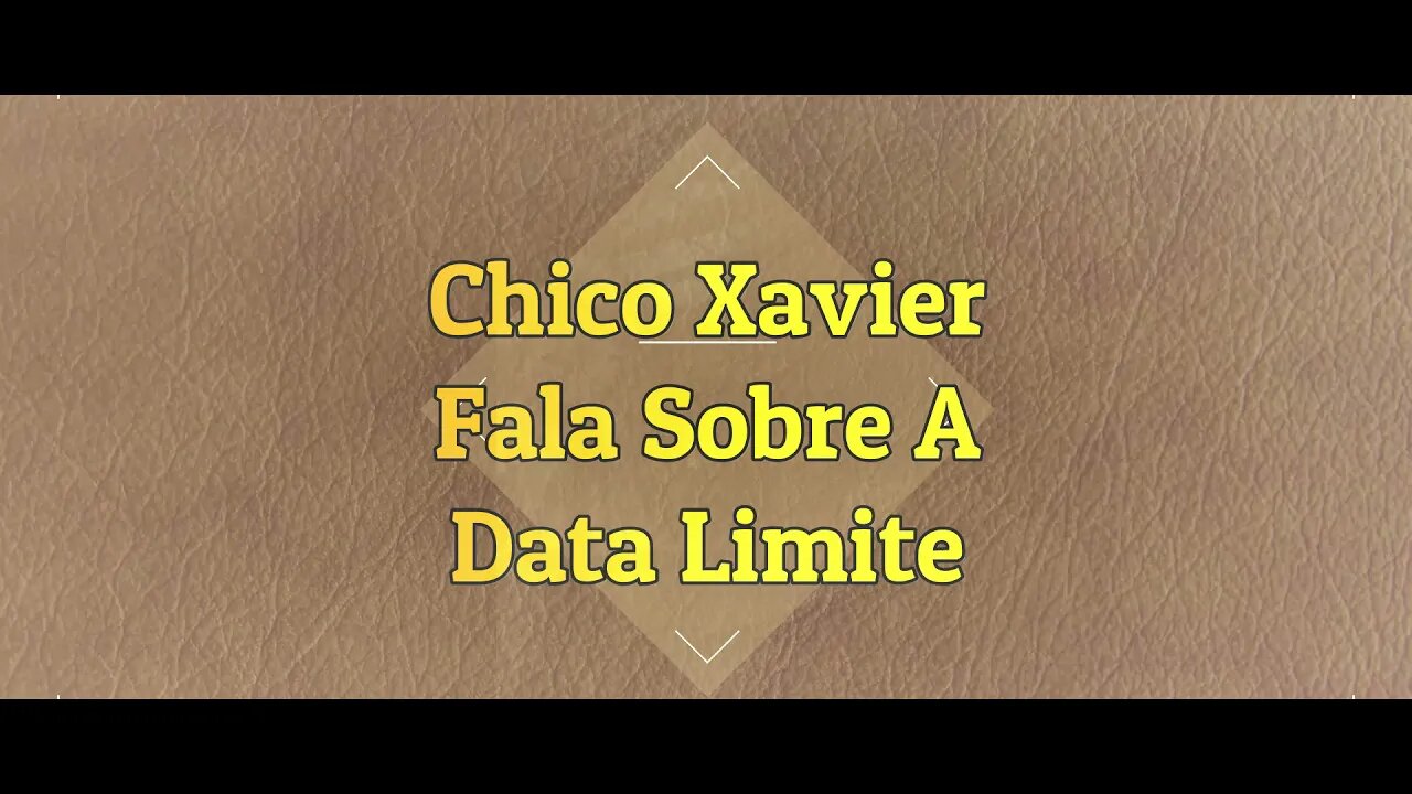 Chico Xavier Fala Sobre a Data Limite.