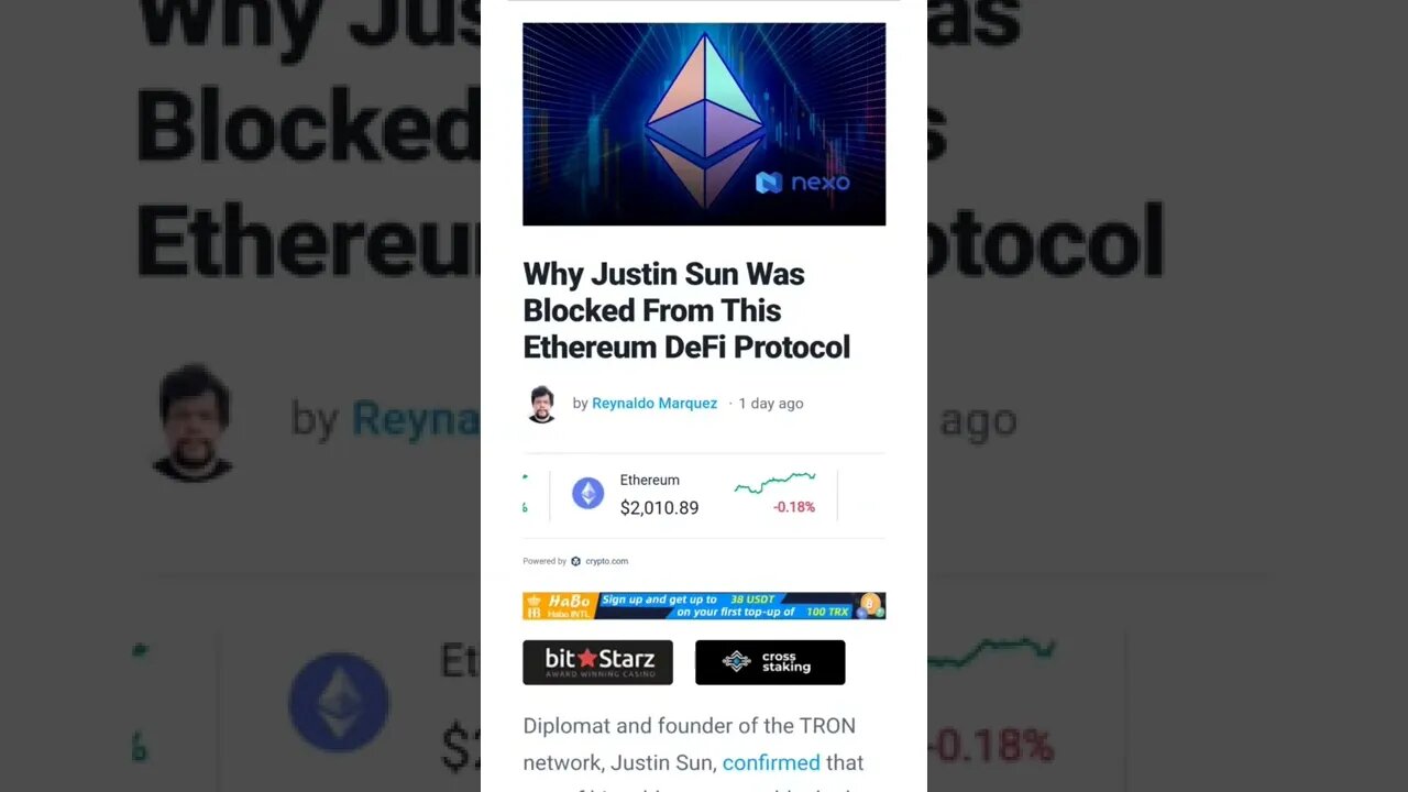 Why Justin Sun Was Blocked @AltcoinDaily @BitBoyCrypto @Finematics @UnchainedPodcast @aantonop