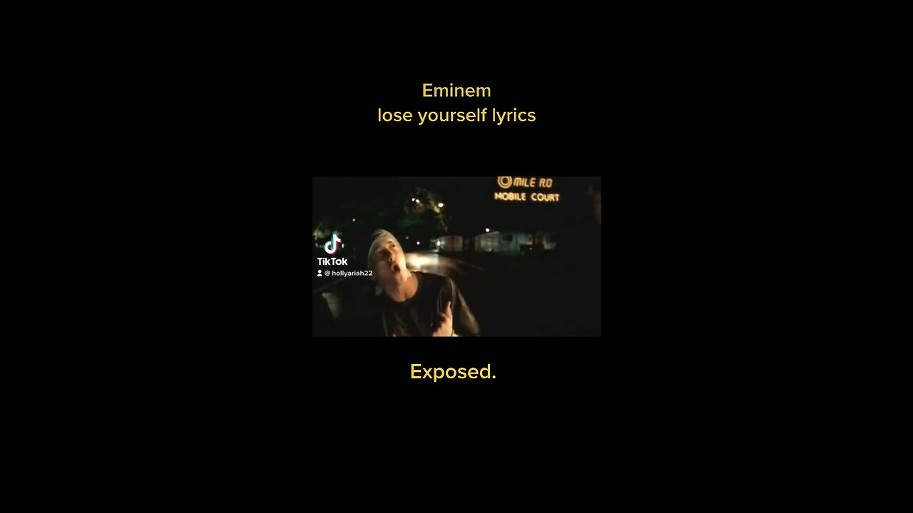 Eminem Lose Yourself Lyrics Exposed