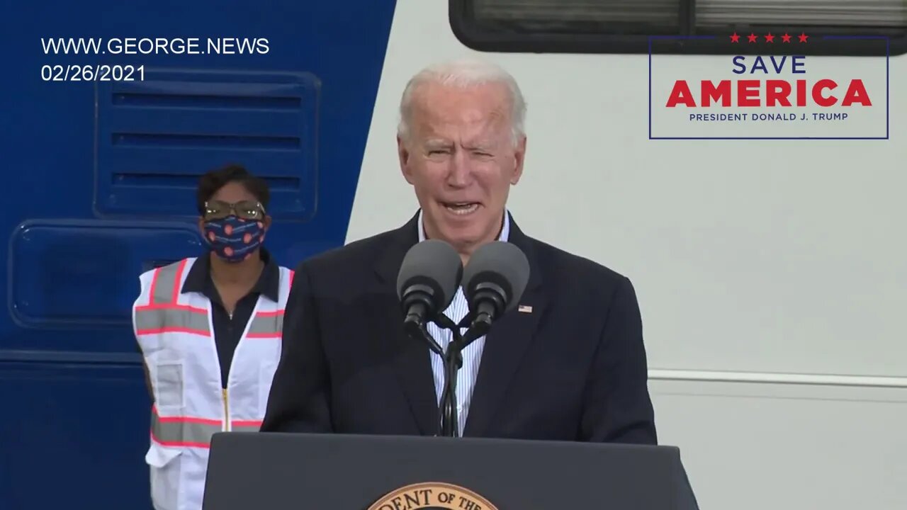 NO words. Just watch this. Joe Biden talks in Public, 02/26/2021