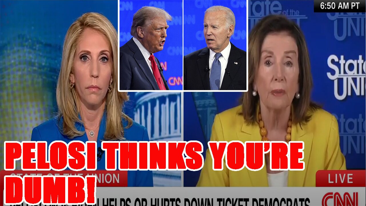 Nancy Pelosi PANICS on CNN! Tells MASSIVE LIE about Trump to help Dementia Biden!