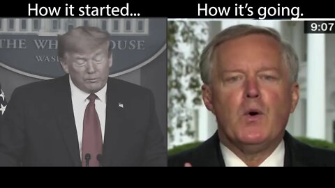 TRUMP'S CONTROL ISSUES - He's given up on the pandemic according to his Chief of Staff, Mark Meadows