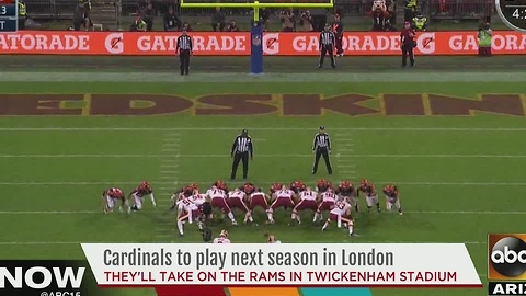 Cardinals taking on Rams in London