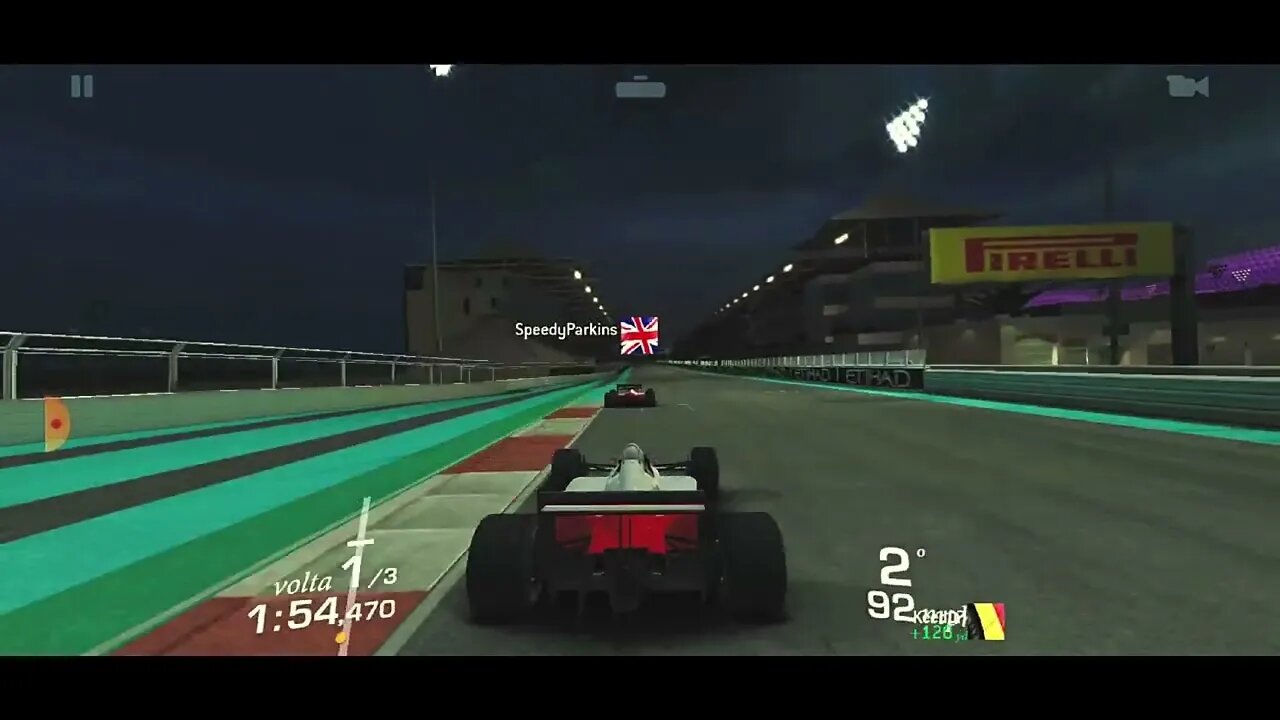 GUIGAMES - Real Racing 3D - Turnê F1 McLaren MP4-4 1988 - Yas Marina - Noite - Corrida - 1º lugar