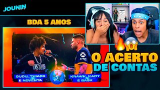BDA 5 ANOS | (O ACERTO ) KRAWK, KANT E BASK X DUDU, THIAGO E NOVENTA | [React em Casal] 🔥