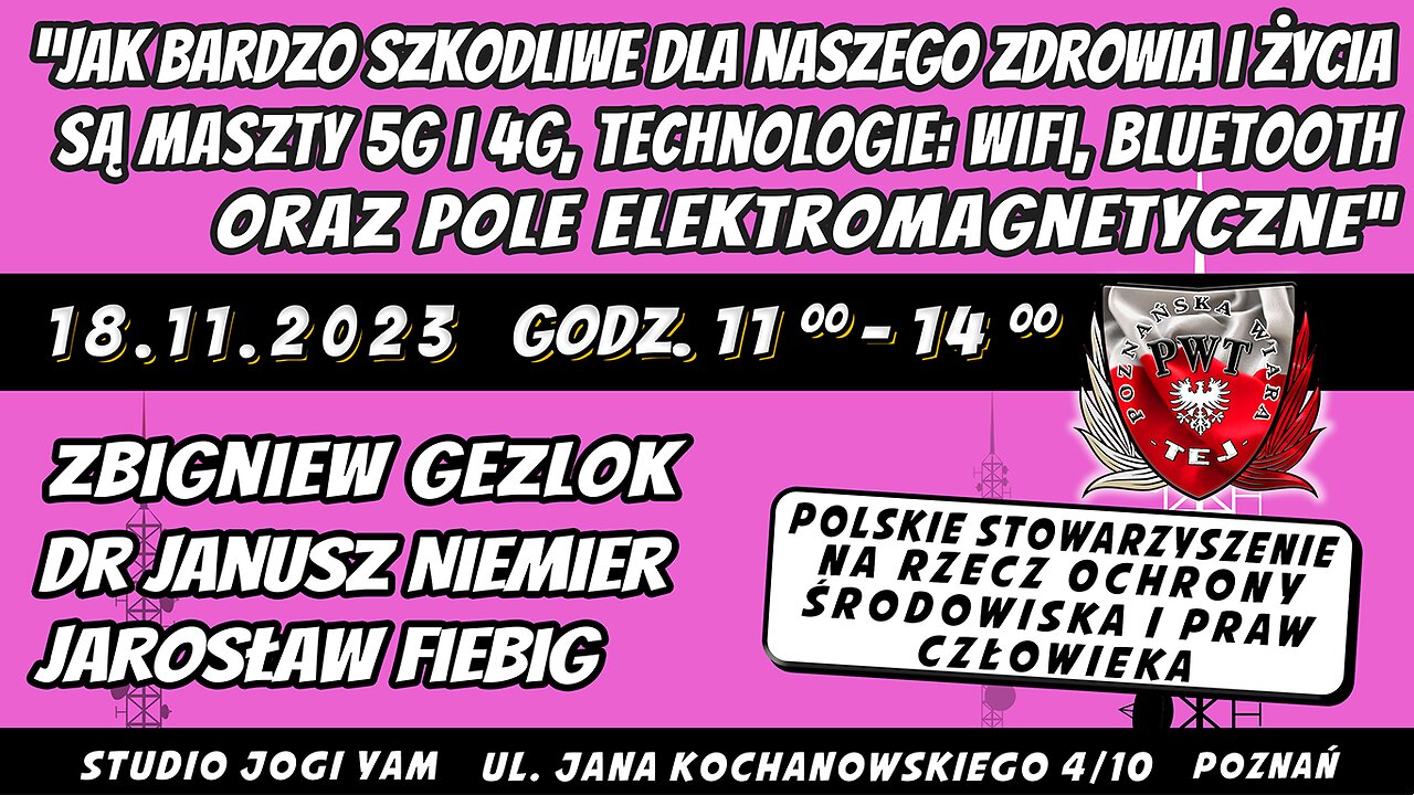 O szkodliwości 5g, Janusz Niemier, Zbigniew Gelzok, Jarosław Fiebig, cz. 0 2023 11 18