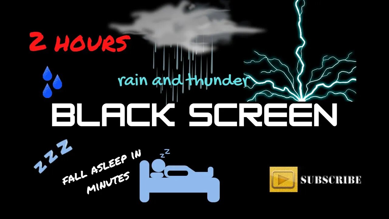 rain and thunder black screen