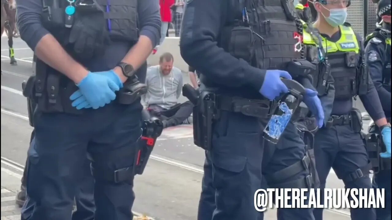 Anti Mandate Protesters and Pro Abortion Protesters separated by Police in Melbourne, Australia