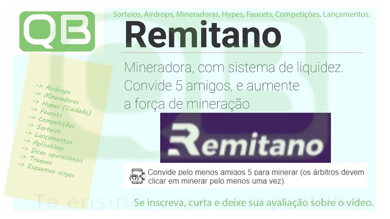 #Mineradora + #Bounty - Remitano - Minere RENEC