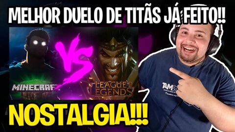 REACT Minecraft VS. League of Legends | Duelo de Titãs [Prod. Mr. Abitbol]