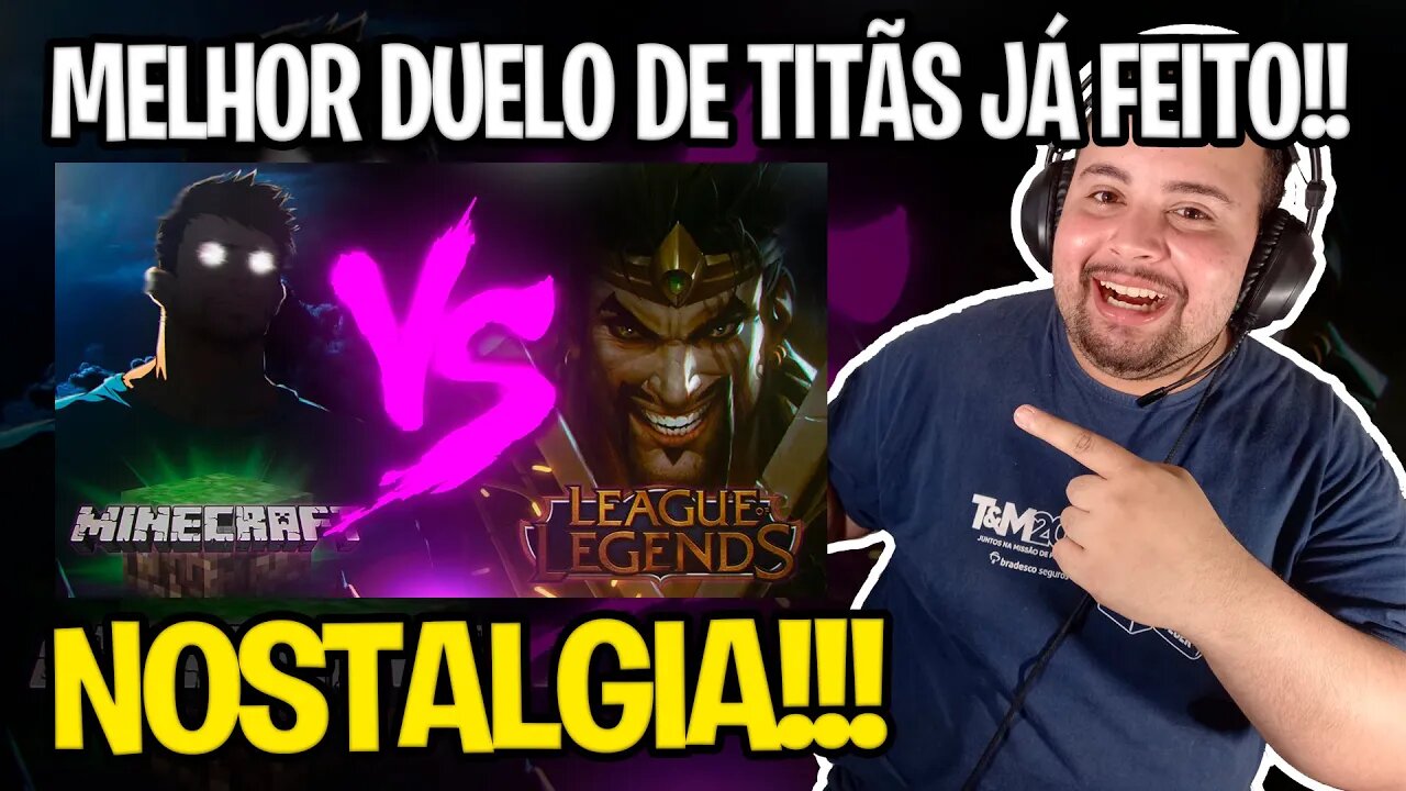 REACT Minecraft VS. League of Legends | Duelo de Titãs [Prod. Mr. Abitbol]