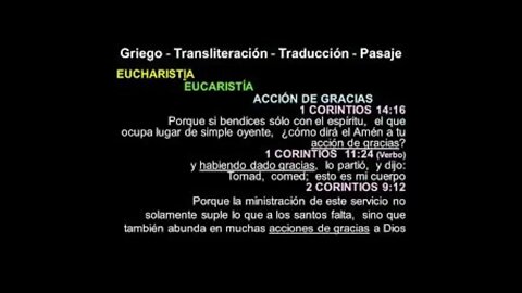 Lección 11. Eucaristía, PASCUA ETERNA-
