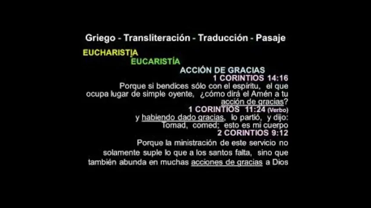 Lección 11. Eucaristía, PASCUA ETERNA-