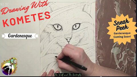 Watch me bring this Gardenesque cat to life - New Coloring Book Sneak Peek!