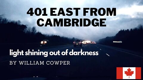 401 Drive -East From Cambridge (set to music and poetry)