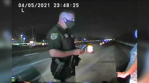 Dashcam footage shows previous arrest of crash suspect