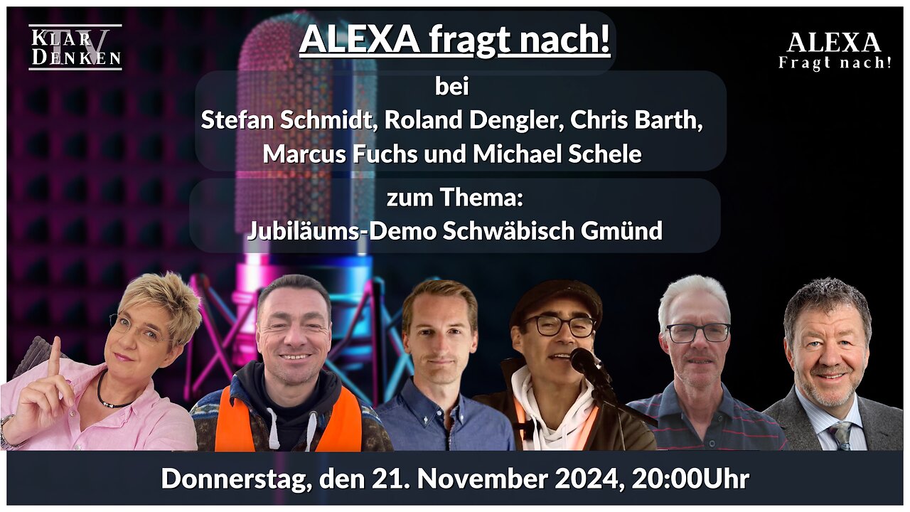 🔵Alexa fragt nach!" bei Stefan Schmidt, Roland Dengler, Chris Barth, Marcus Fuchs und Michael Schele