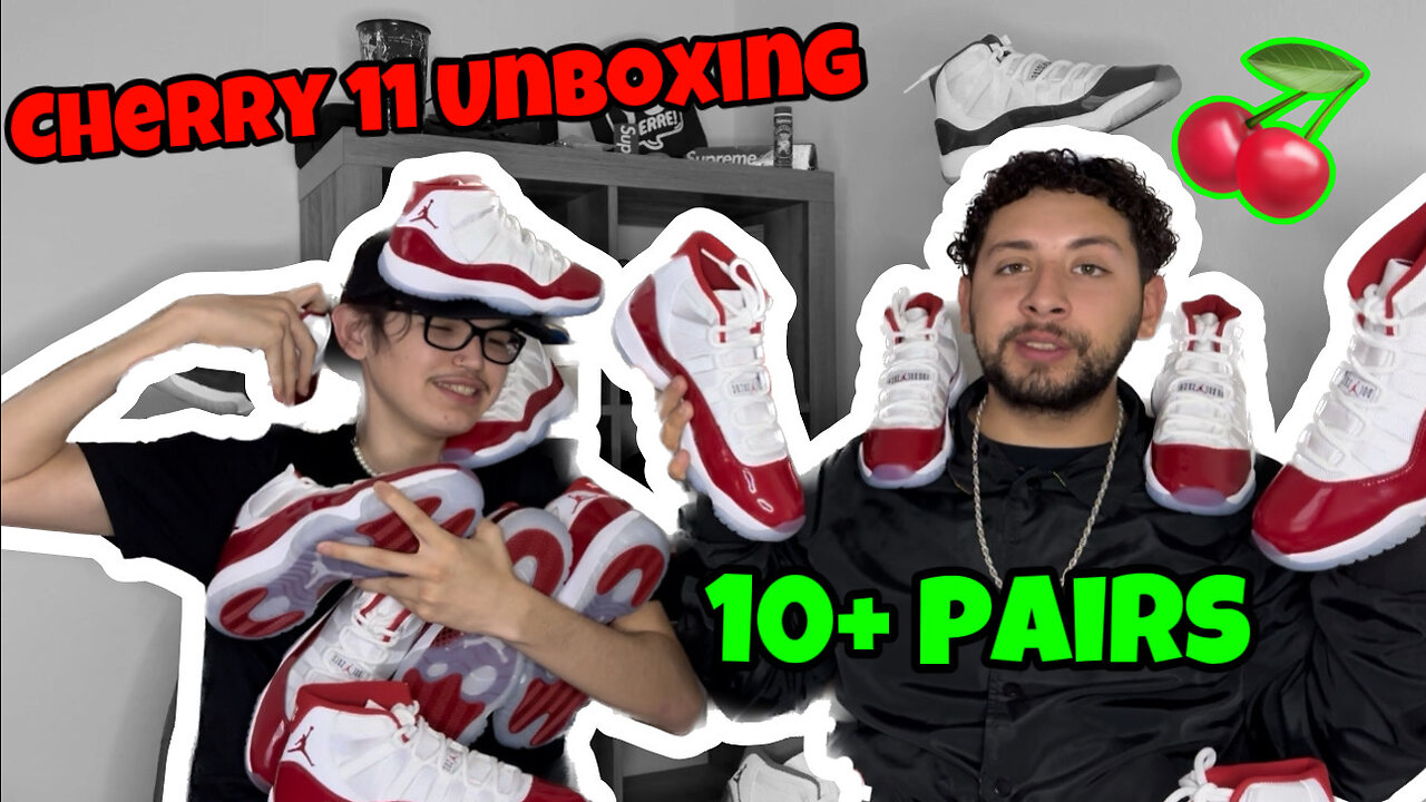 JORDAN 11 CHERRY UNBOXING 10+ PAIRS!!!